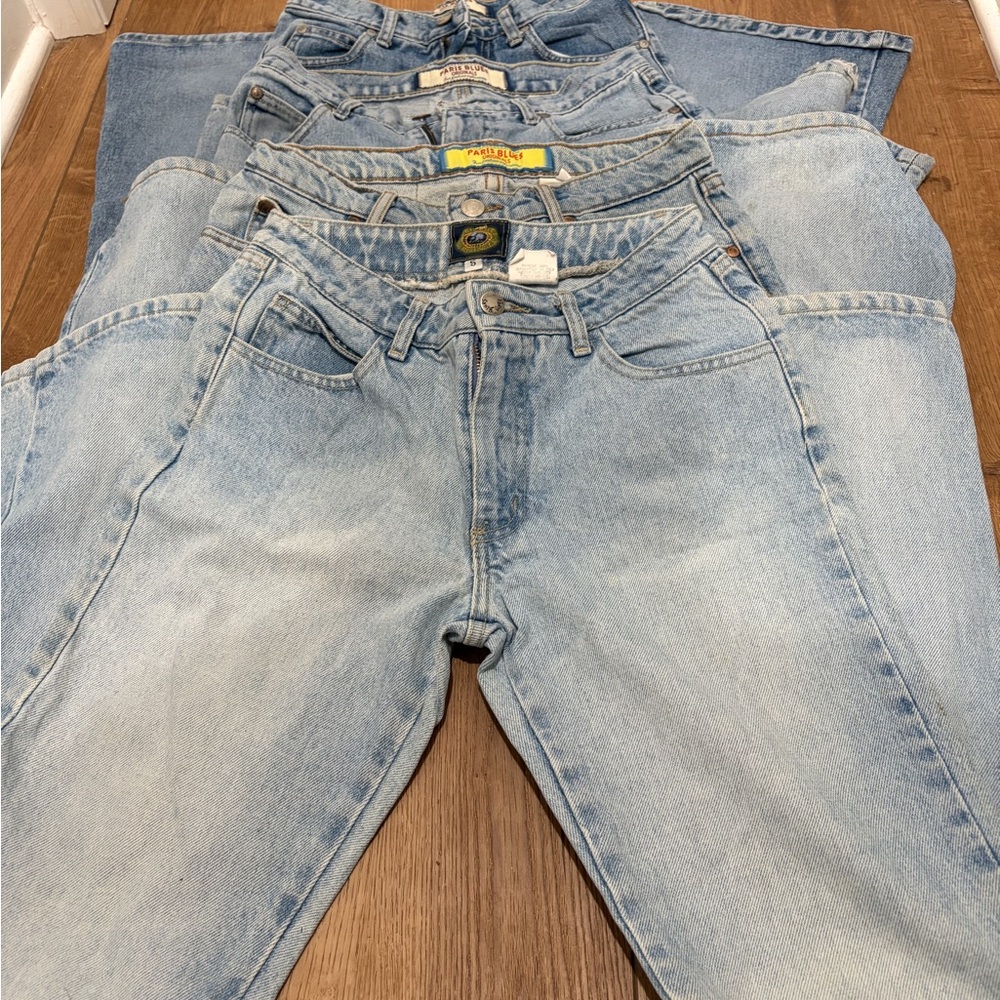 Paris Blues Light Wash Straight Leg Jeans - Pair